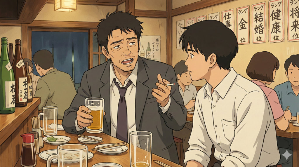 30代男性の悩みランキング｜酒場で先輩が本音で語る"俺たちの現実"と乗り越え方