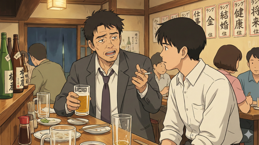 30代男性の悩みランキング｜酒場で先輩が本音で語る"俺たちの現実"と乗り越え方