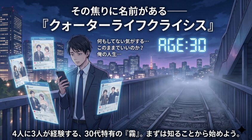 その焦りに名前がある——「クォーターライフクライシス」という概念