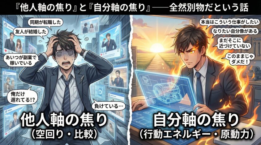 「他人軸の焦り」と「自分軸の焦り」——全然別物だという話