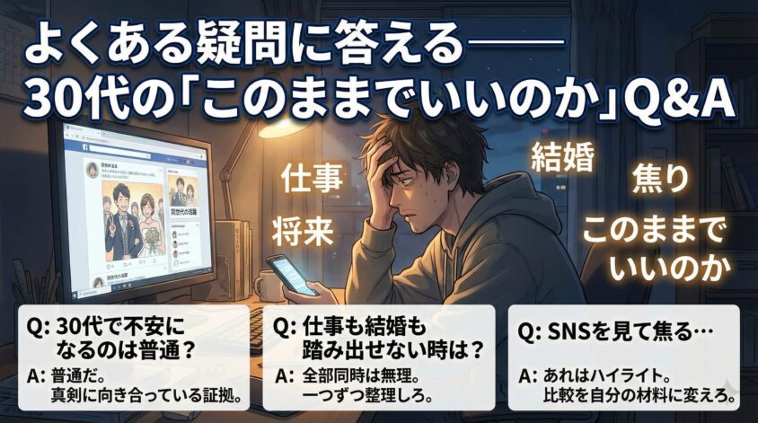 よくある疑問に答える——30代の「このままでいいのか」Q&A