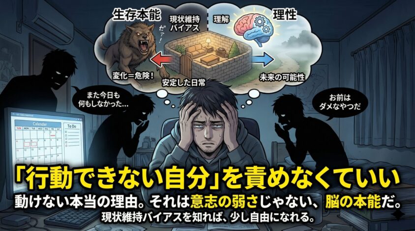 「行動できない自分」を責めなくていい——動けない本当の理由
