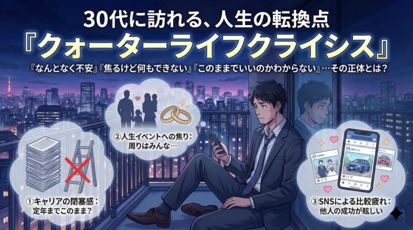 「クォーターライフクライシス」——30代に訪れる、人生の転換点