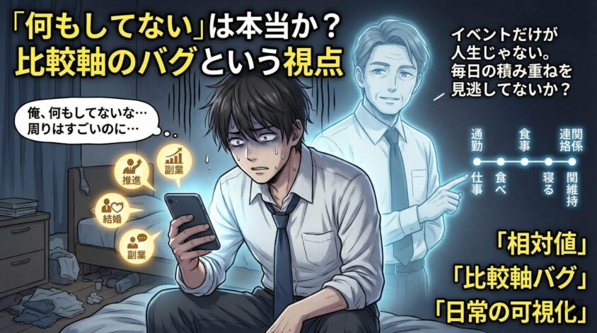 「何もしてない」は本当か——比較軸のバグという視点