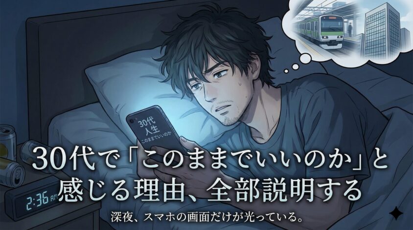 30代で「このままでいいのか」と感じる理由、全部説明する