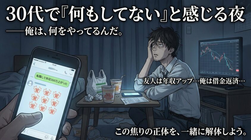 30代で「何もしてない」と感じる夜は、俺にも何度もあった