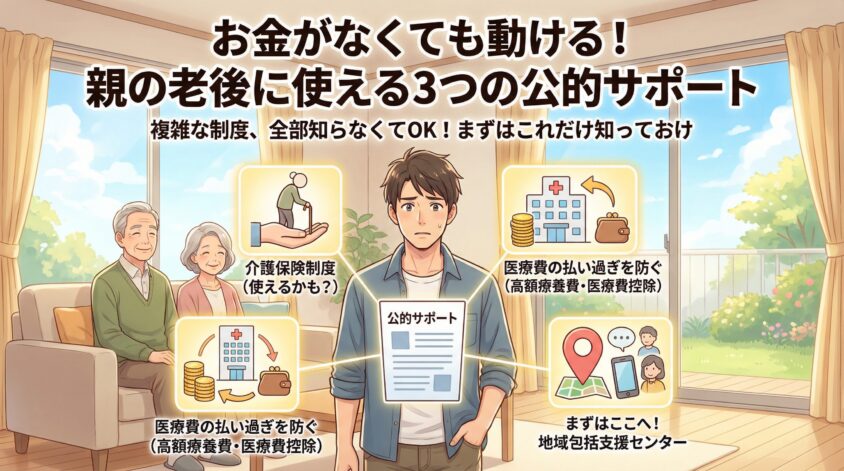 お金がなくても動ける——親の老後に使える公的サポートを知っておけ