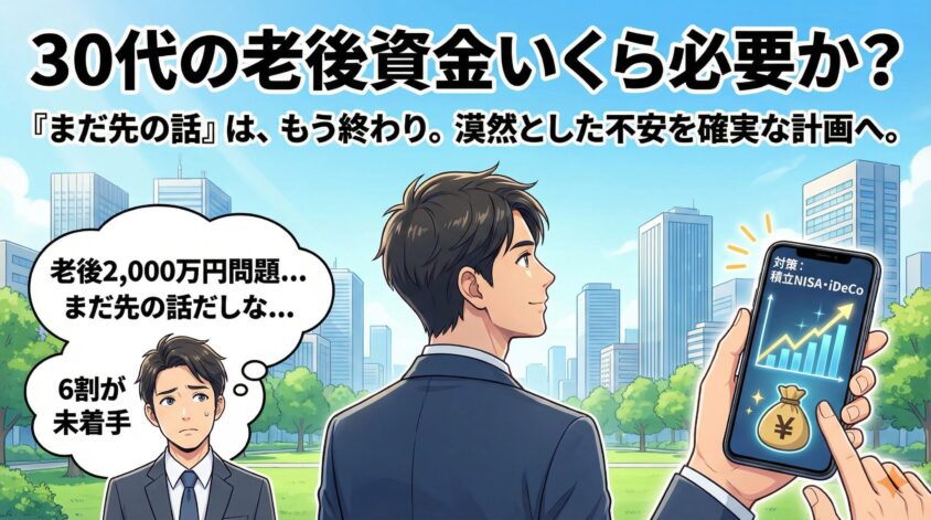 30代の老後資金いくら必要か？6割がまだ未着手という現実と対策