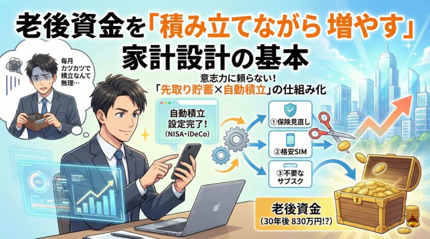 老後資金を「積み立てながら増やす」家計設計の基本
