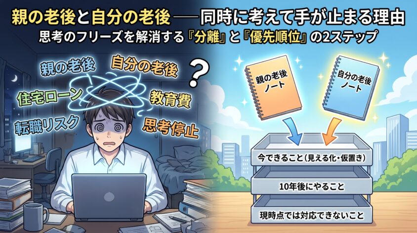 親の老後と自分の老後──同時に考えて手が止まる理由