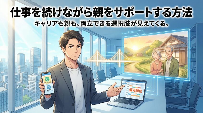 仕事を続けながら親をサポートする方法