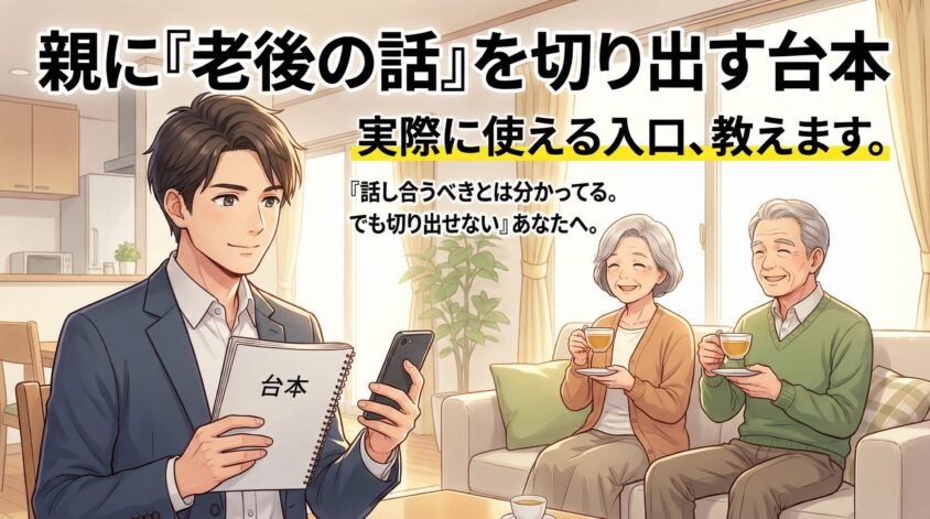 親に「老後の話」を切り出す台本——実際に使える5つの入口