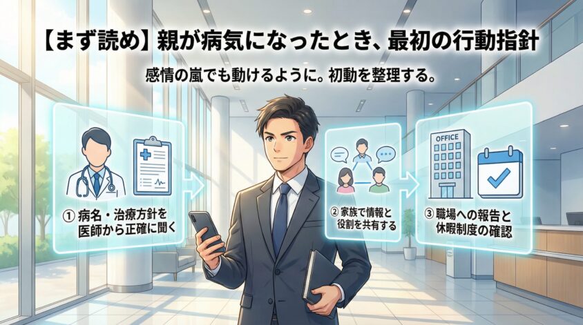 【まず読め】親が病気になったとき、最初の48時間でやること