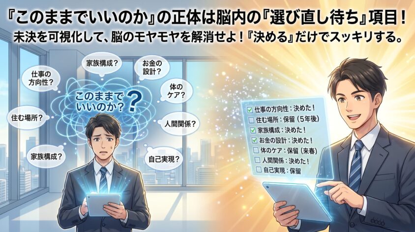 【このままでいいのか】正体は6〜8個の"選び直し待ち"項目