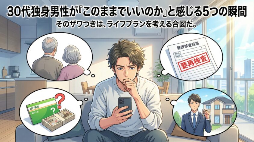 30代独身男性が「このままでいいのか」と感じる5つの瞬間