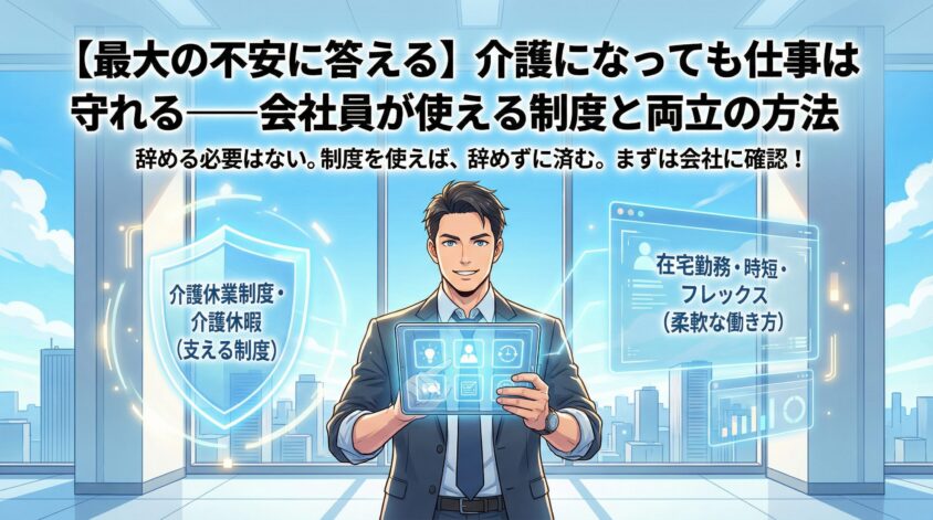 【最大の不安に答える】介護になっても仕事は守れる——会社員が使える制度と両立の方法