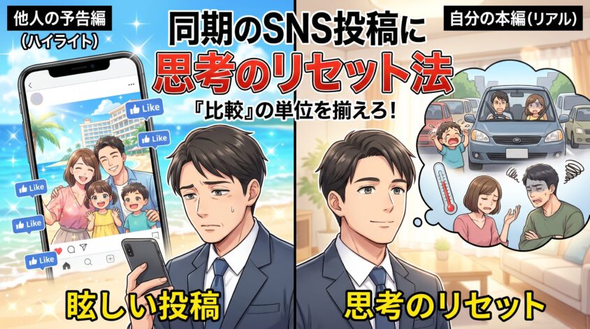 同期のSNS投稿に消耗しない思考のリセット法