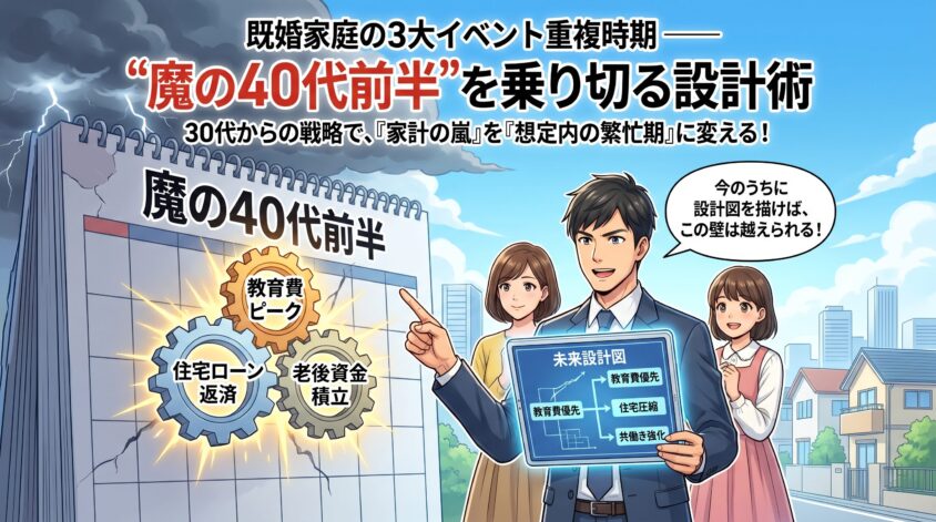 既婚家庭の3大イベント重複時期—"魔の40代前半"を乗り切る設計術