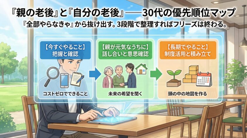 「親の老後」と「自分の老後」——30代の優先順位マップ