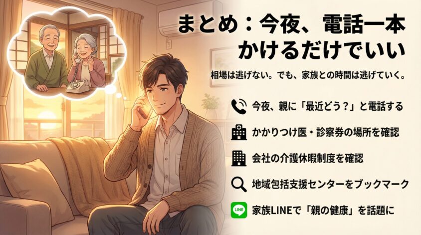 まとめ：今夜、電話一本かけるだけでいい