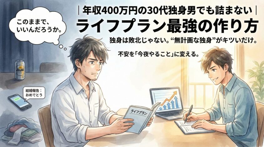 年収400万円の30代独身男でも詰まない｜ライフプラン最強の作り方