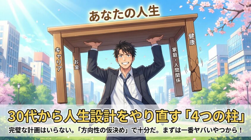 30代から人生設計をやり直すための「4つの柱」という考え方