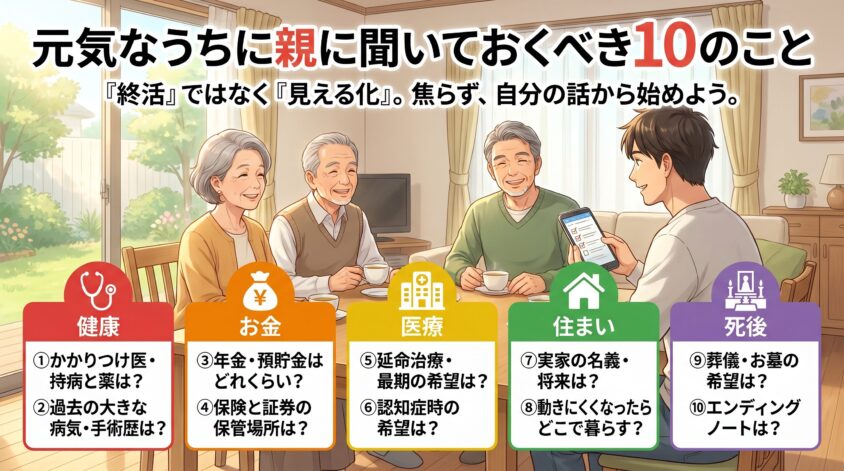 元気なうちに親に聞いておくべき10のこと