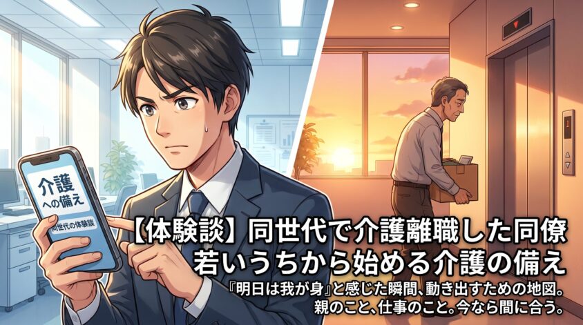【体験談】38歳で介護離職した同僚｜30代から始めた介護の備え5選