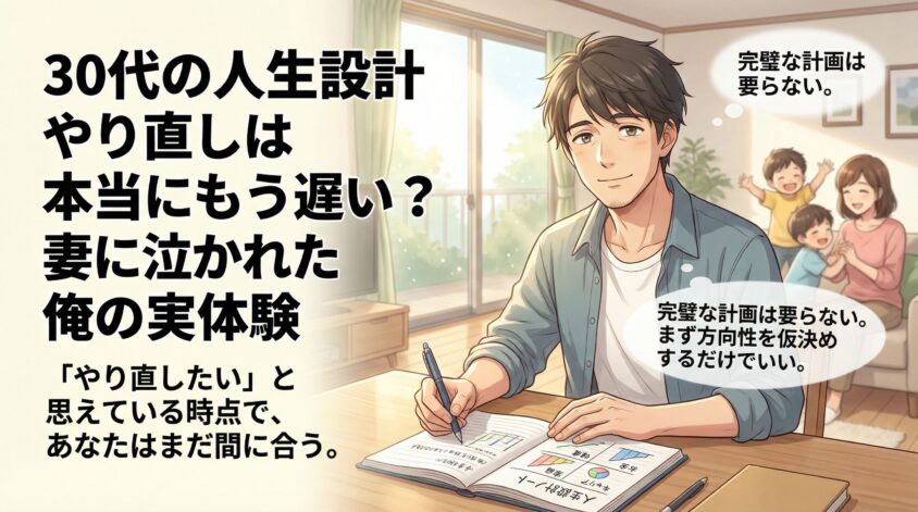 30代の人生設計やり直しは本当にもう遅い？妻に泣かれた俺の実体験