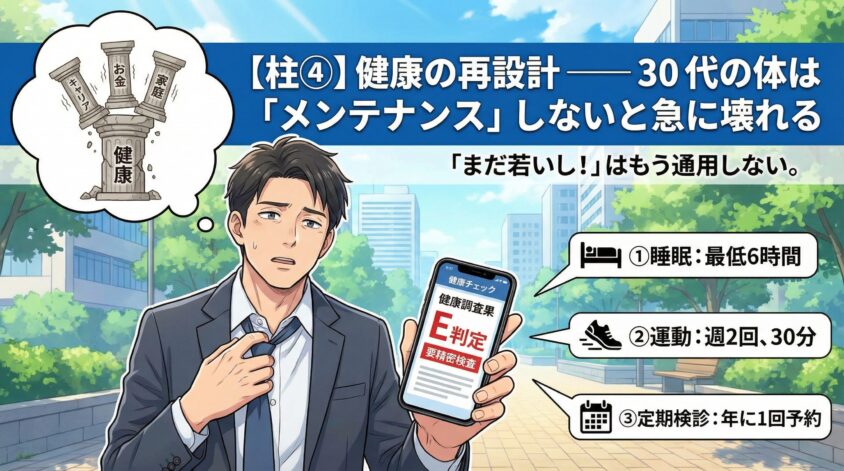 【柱④】健康の再設計――30代の体は「メンテナンス」しないと急に壊れる