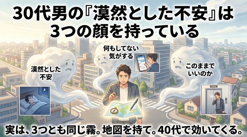 30代男の「漠然とした不安」は3つの顔を持っている