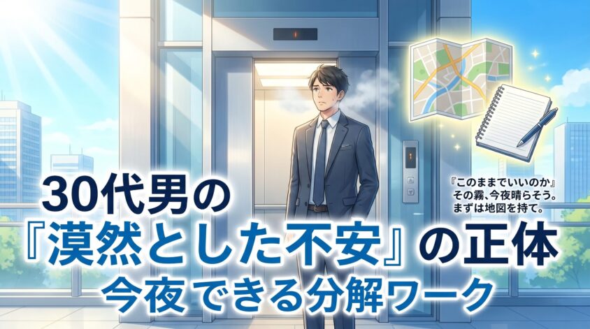 30代男の『漠然とした不安』の正体｜75%が通る道と今夜できる分解ワーク