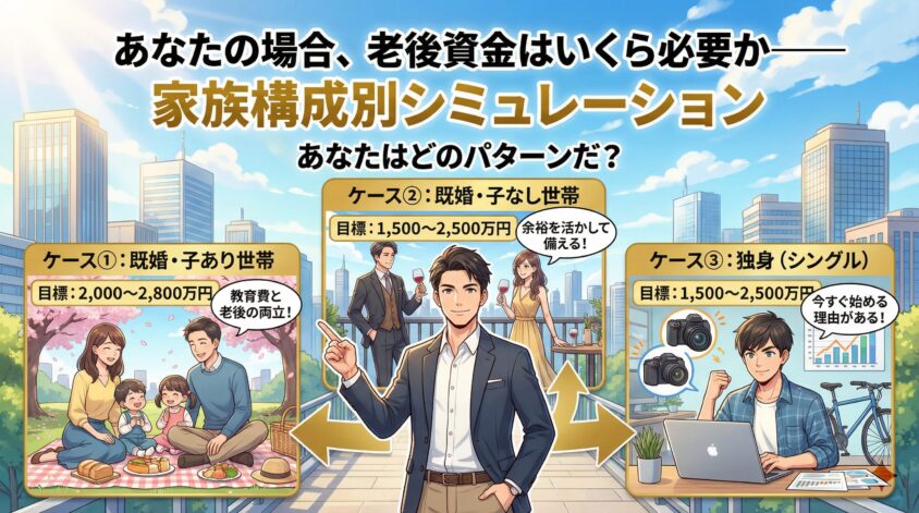 あなたの場合、老後資金はいくら必要か——家族構成別シミュレーション